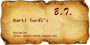 Bartl Teréz névjegykártya